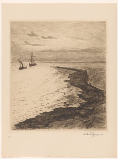 Ingresso di un porto da Carel Nicolaas Storm van 