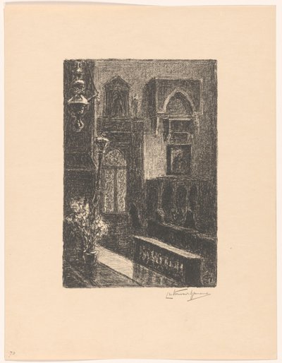 Interno di una chiesa a Venezia da Carel Nicolaas Storm van 