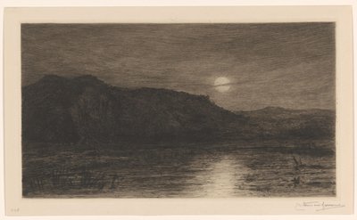 Paesaggio al chiaro di luna presso Villa Caprera da Carel Nicolaas Storm van 
