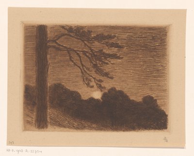 Paesaggio con luna nascente da Carel Nicolaas Storm van 