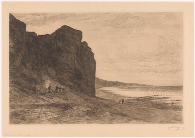 Costa rocciosa presso Veules da Carel Nicolaas Storm van 