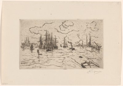 Navi sulla Mosa da Carel Nicolaas Storm van 