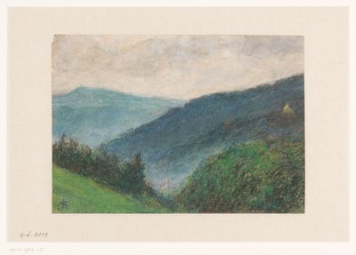 Paesaggio collinare vicino a Baden-Baden da Carel Nicolaas Storm van 
