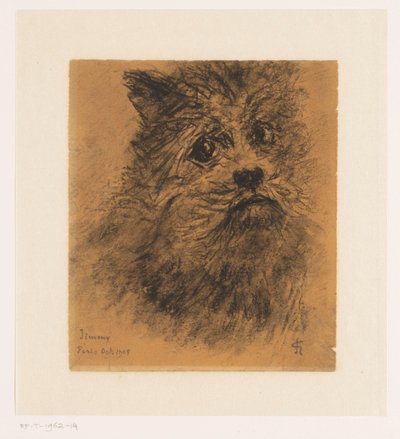 Studio di ritratto del cane Jimmy da Carel Nicolaas Storm van 