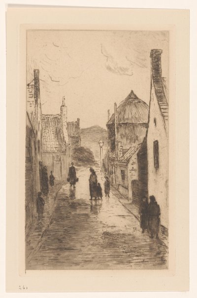 Veduta di strada a Katwijk da Carel Nicolaas Storm van 