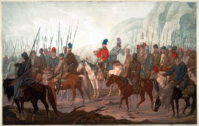 Marcia dei cosacchi degli Urali attraverso la Boemia da Carl Adolph Heinrich Hess