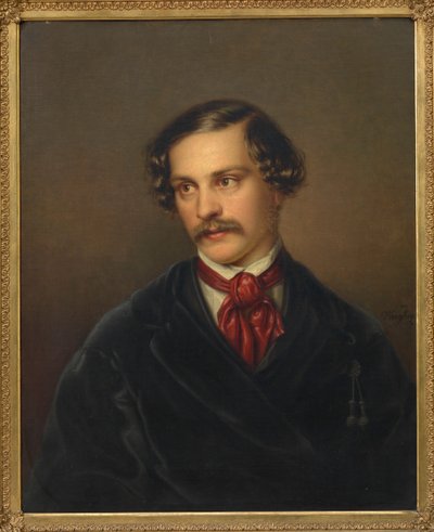 Ritratto del drammaturgo e compositore Alexander Baumann 1814-1857, ca 1845 da Carl Adolph Wangberg