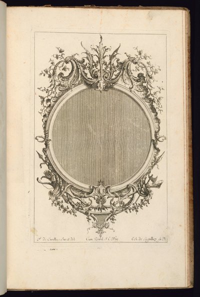 Cornice con due volute di foglie, Terzo libro delle cornici da Carl Albert von Lespilliez