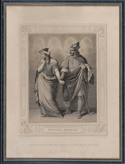 Il Nibelungenlied. Gunther e Brunilde, 1860 da Carl Arnold Gonzenbach