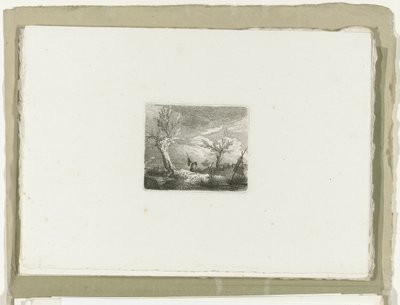 Uomo con retino durante un temporale da Carl August Lebschee
