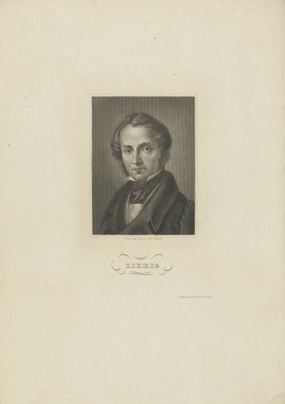 Ritratto del chimico Justus von Liebig, c. 1840 da Carl Barth