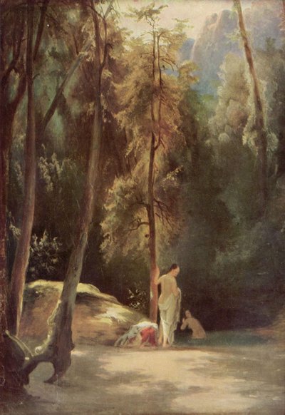 Bagnanti nel parco di Terni da Carl Blechen