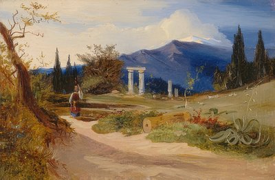Paesaggio siciliano al crepuscolo da Carl Blechen