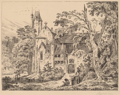 Il monastero nella foresta da Carl Blechen
