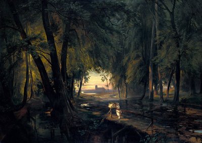 Sentiero nel bosco vicino a Spandau da Carl Blechen