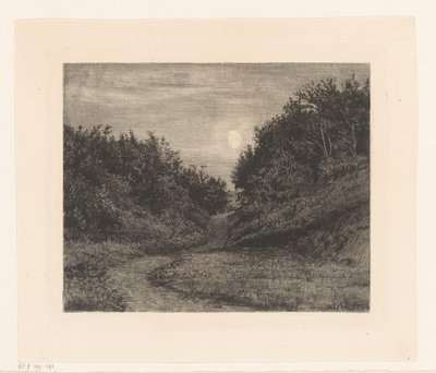 Sentiero nel bosco al chiaro di luna da Carl Bloch