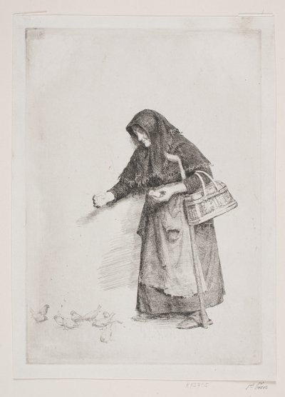 La donna con i passeri da Carl Bloch