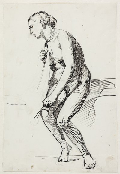 Studi per il dipinto del museo "La figlia di Jairo" (kms835) da Carl Bloch