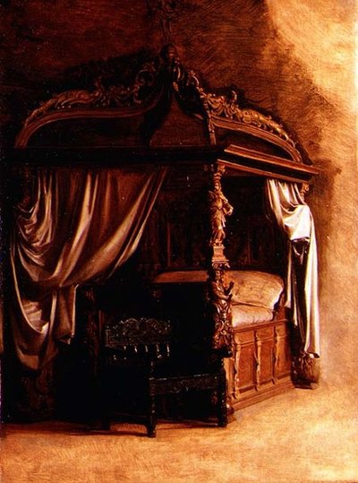 Il letto reale del re Cristiano IV di Danimarca (1577-1648) da Carl Bloch