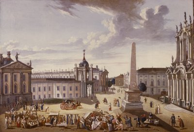 Veduta del municipio, 1772 da Carl Christian Baron