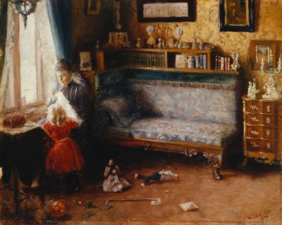 Aiutando la madre da Carl Christian Ferdinand Wentorf