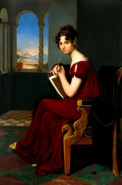 Giovane donna con utensili da disegno, 1816 da Carl Christian Vogel von Vogelstein