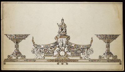Disegno di un cesto ovale d