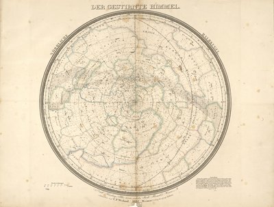 Il cielo stellato - emisfero settentrionale da Carl Ferdinand Weiland
