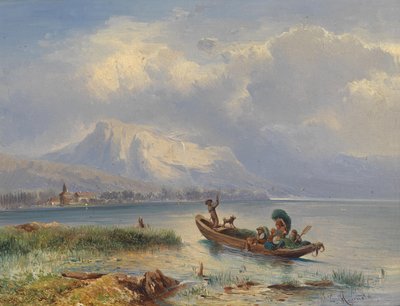 Il ritorno a casa dopo la raccolta del fieno da Carl Franz Emanuel Haunold