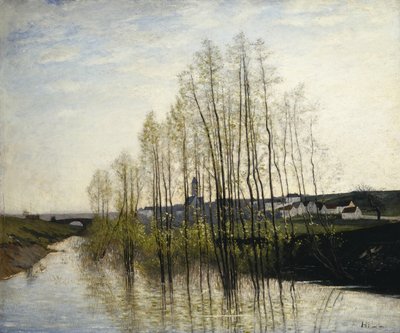 Paesaggio fluviale, Champagne da Carl Fredrik Hill