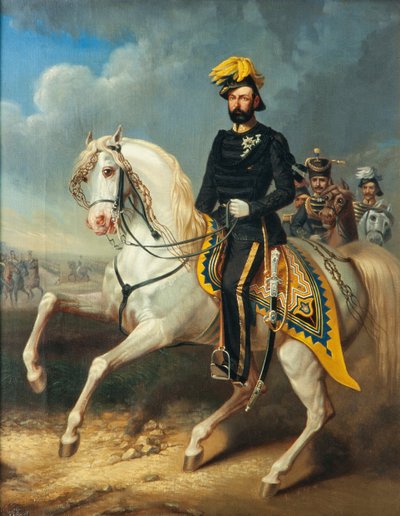 Ritratto del re Carlo XV di Svezia da Carl Fredrik Kiörboe