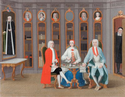 La famiglia Stenbock nella loro biblioteca a Rånäs, c.1740 da Carl Fredrik Svan