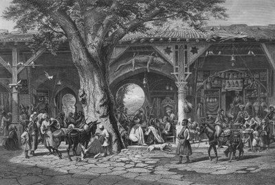 Una strada a Damasco, inciso da C. Bertrand da Carl Friedrich Heinrich Werner