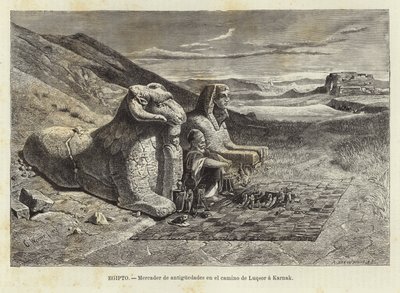 Mercante antico sulla strada da Luxor a Karnak da Carl Friedrich Heinrich Werner