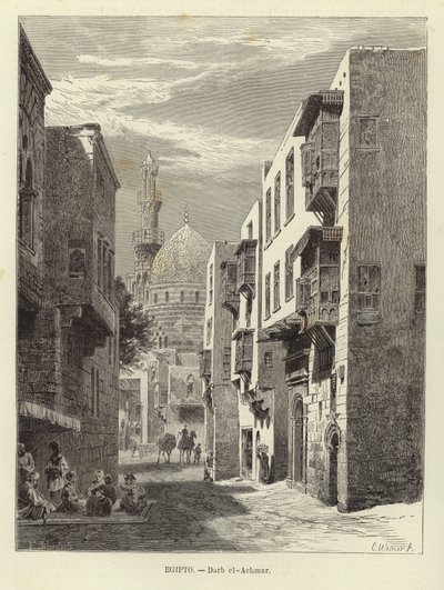 Egitto - Darb al-Ahmar al Cairo da Carl Friedrich Heinrich Werner