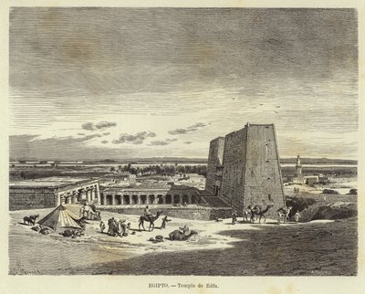 Egitto - Tempio di Edfu da Carl Friedrich Heinrich Werner