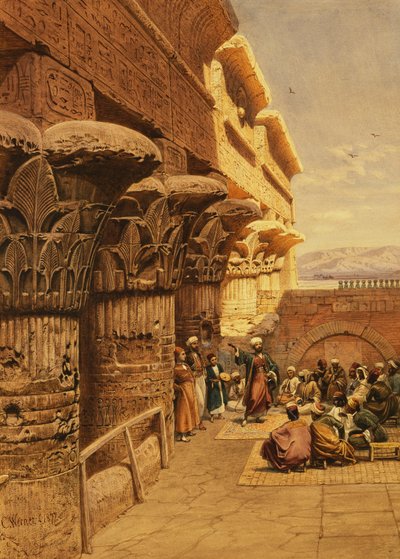 Musicisti a Philae, 1877 da Carl Friedrich Heinrich Werner