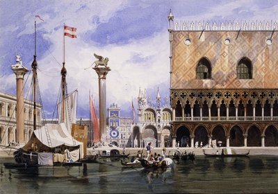 La Piazzetta di San Marco, Venezia, 1839 da Carl Friedrich Heinrich Werner