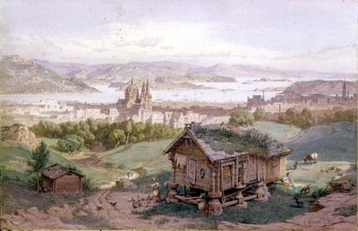 Veduta di Christiania da Carl Friedrich Heinrich Werner