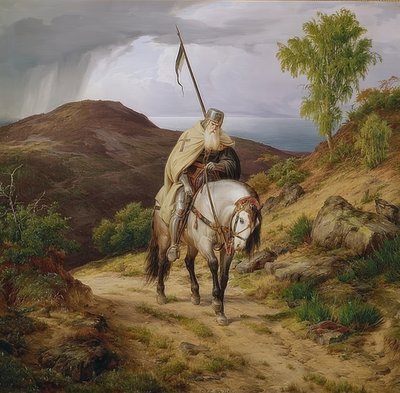 Cavaliere crociato di ritorno da Carl Friedrich Lessing