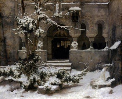 Giardino del monastero nella neve da Carl Friedrich Lessing