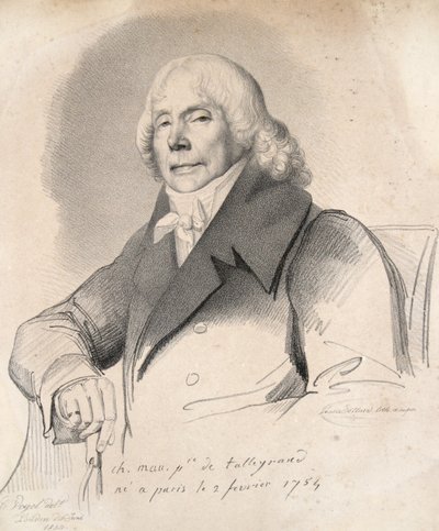 Charles Maurice Principe di Talleyrand, pub. 1834 da Carl Friedrich Otto Vogel