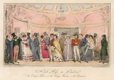 Alta vita di Londra: La stanza ottagonale al Kings Theatre da Carl Georg Adolph Hasenpflug