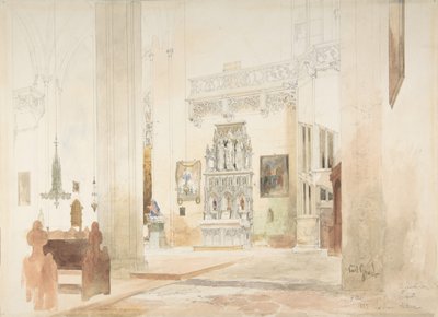 Interno della Chiesa di San Severino a Erfurt da Carl Georg Anton Graeb