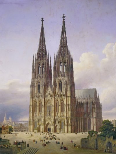 Veduta Ideale della Cattedrale di Colonia, 1834-1836 da Carl Georg Adolph Hasenpflug