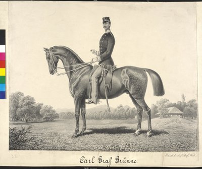 Ritratto equestre del conte Carl Gruenne da Carl Goebel