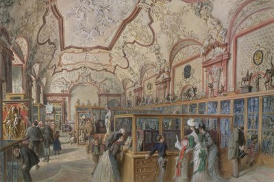 La Sala di Marmo della Galleria Ambraser nel Belvedere Inferiore, Vienna, 1876 da Carl Goebel