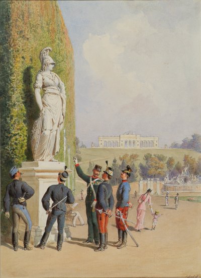 Nel giardino del castello di Schönbrunn a Vienna da Carl Goebel d. J.