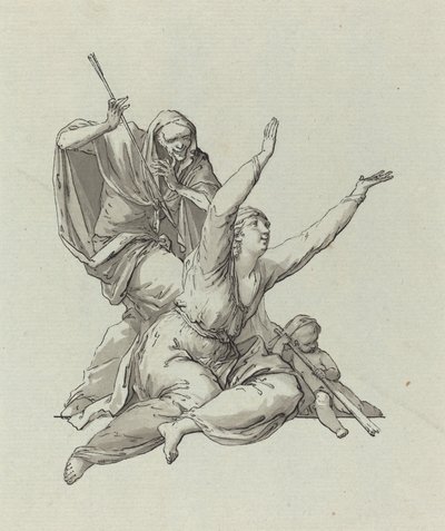 La morte che perseguita una donna da Carl Gotthard Langhans