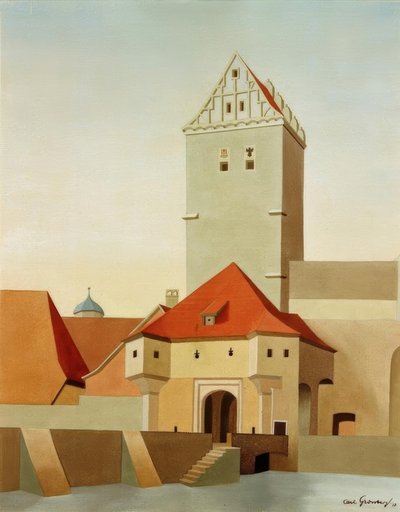 Dinkelsbühl – Porta di Rothenburg da Carl Grossberg